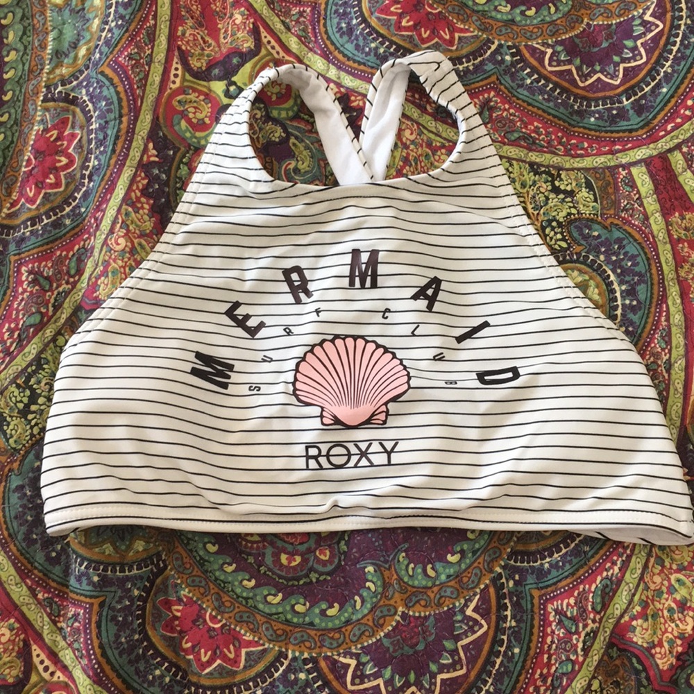 Roxy Girl High Neck Mermaid Surf Club Swimsuit Top